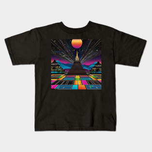 Psychedelic Apocalypse Eclipse Dreams 180 Kids T-Shirt